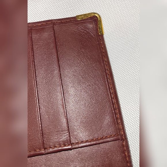 Auth Vintage Cartier Long Pills Mast Line Bordeaux Calfskin Leather- Burgundy - Picture 6 of 16